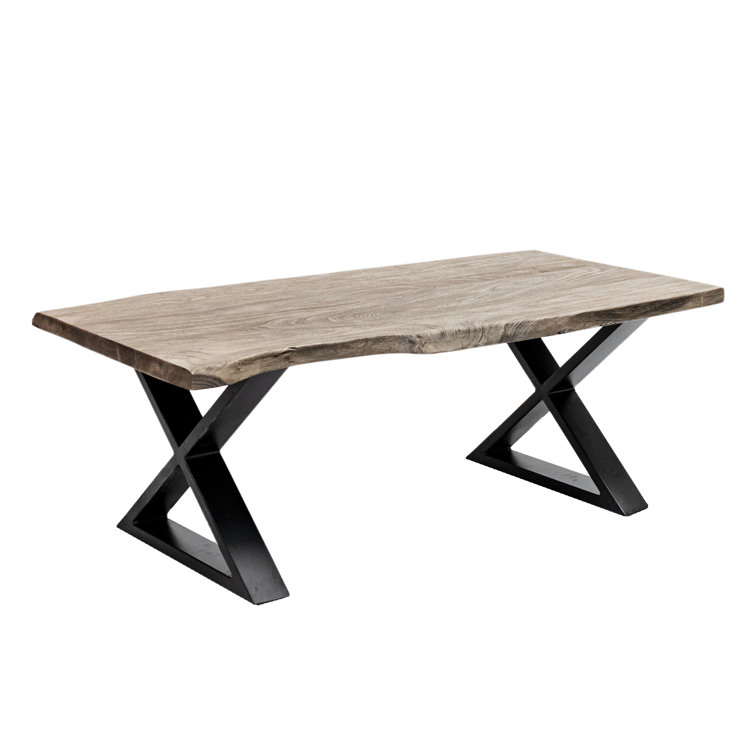 Union Rustic Gzifa Cross Legs Coffee Table Wayfair.co.uk